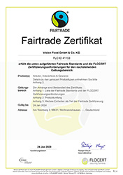 Fair Trade Zertifizierung Vision Food